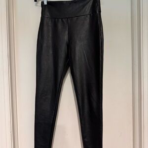 Garage Black Faux Leather Pants